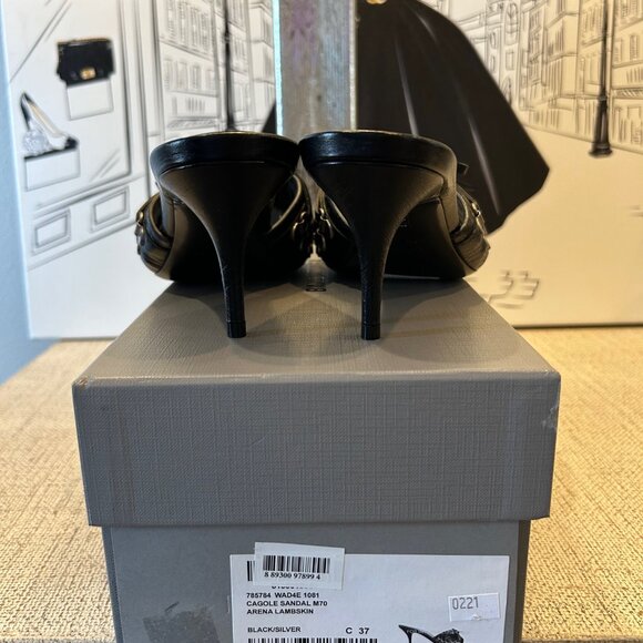 Balenciaga Cagole 70 Leather Mule in Arena Lambskin Black - Picture 6 of 10
